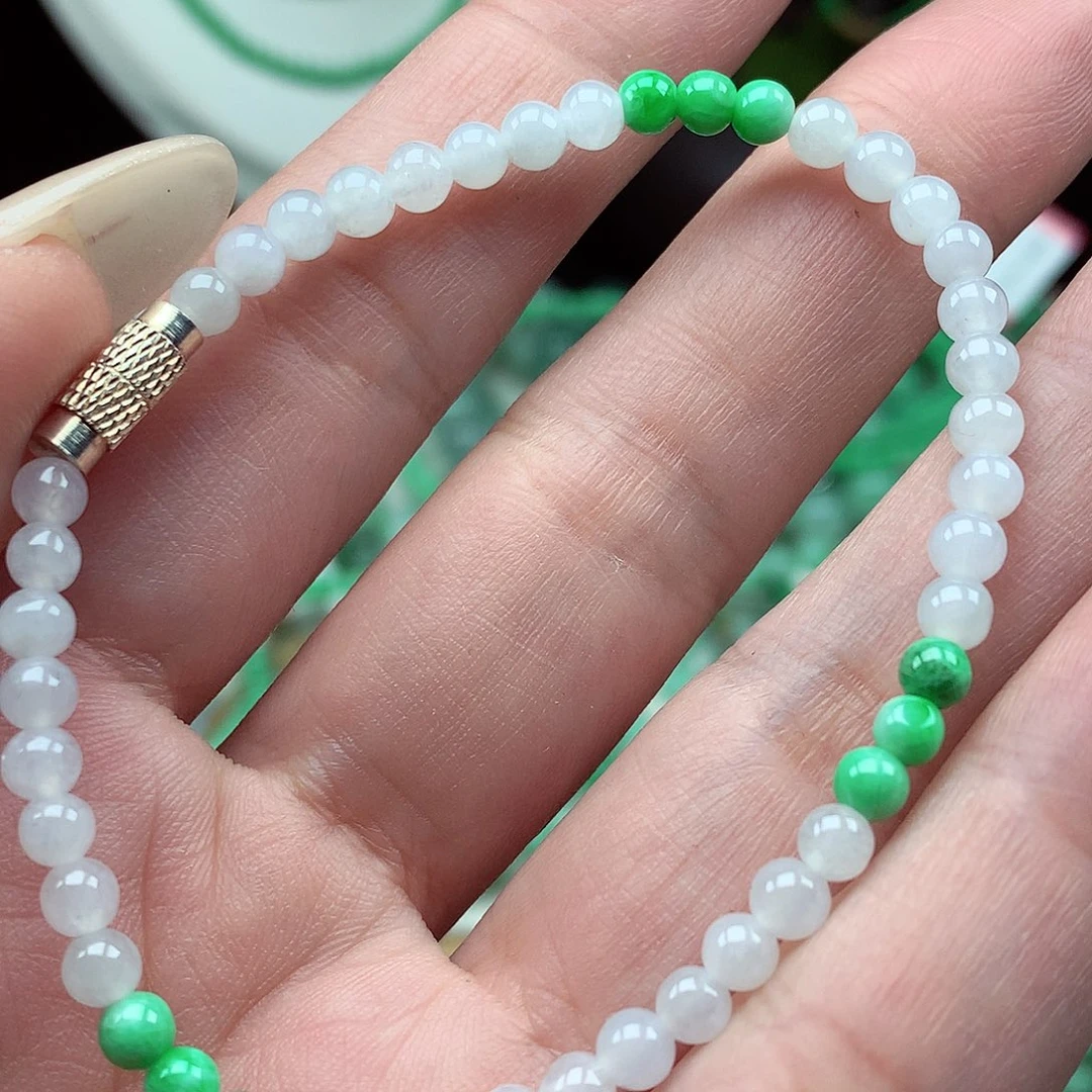 翡翠未镶嵌毛衣链翡翠