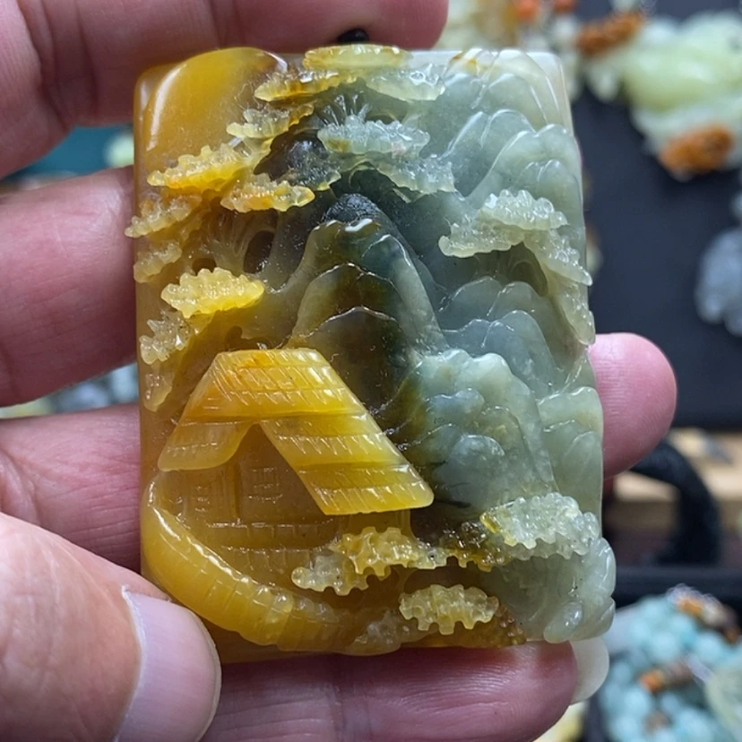 【闪购商品】蛇纹石玉吊坠未镶嵌喊*哥