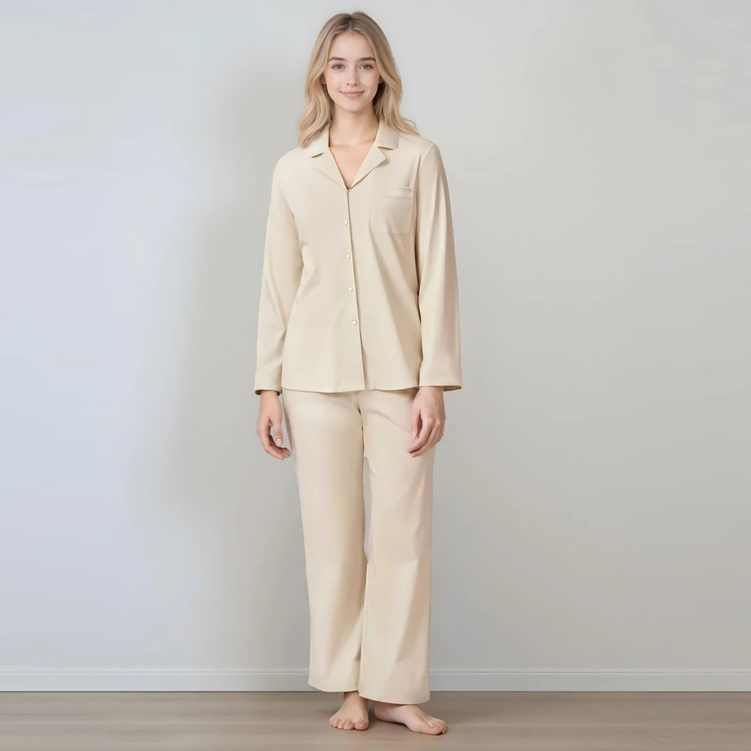 AINIMI新款女士长袖睡衣家居服套装女生家居服舒适秋冬休闲春秋