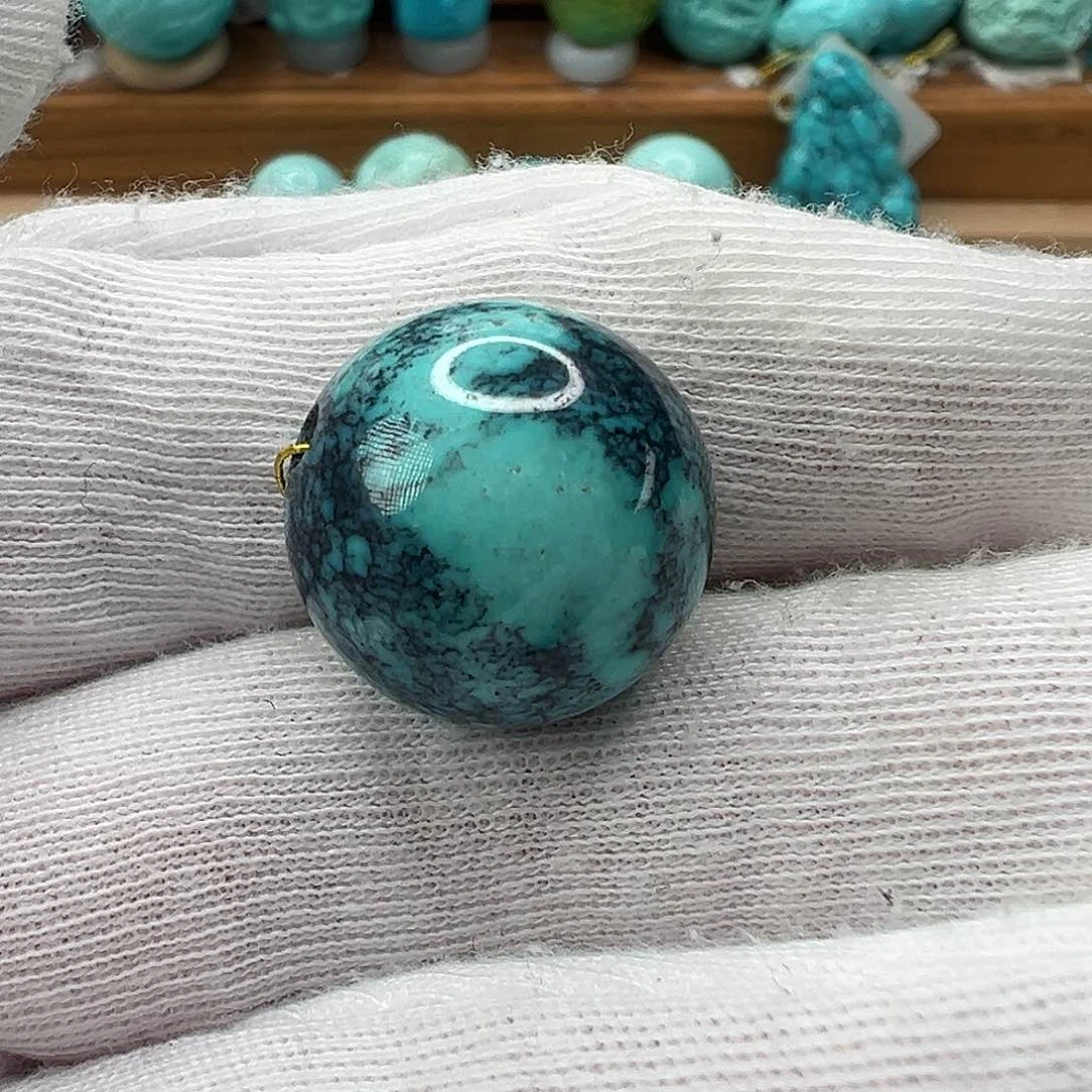 绿松石圆珠 未镶嵌