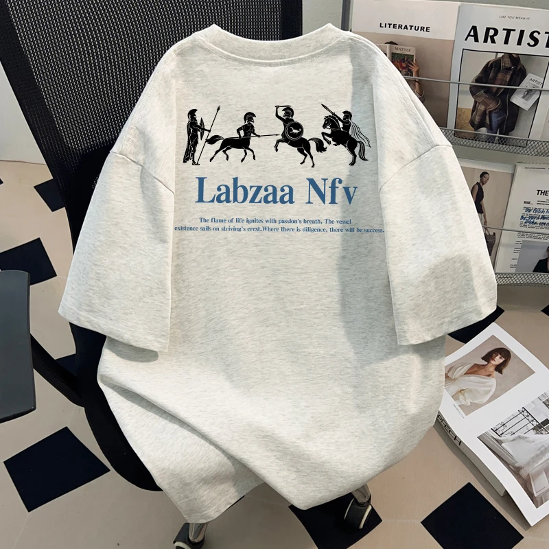 jtrt潮牌美式夏季纯棉短袖t恤男女情侣潮流设计感宽松圆领上衣服