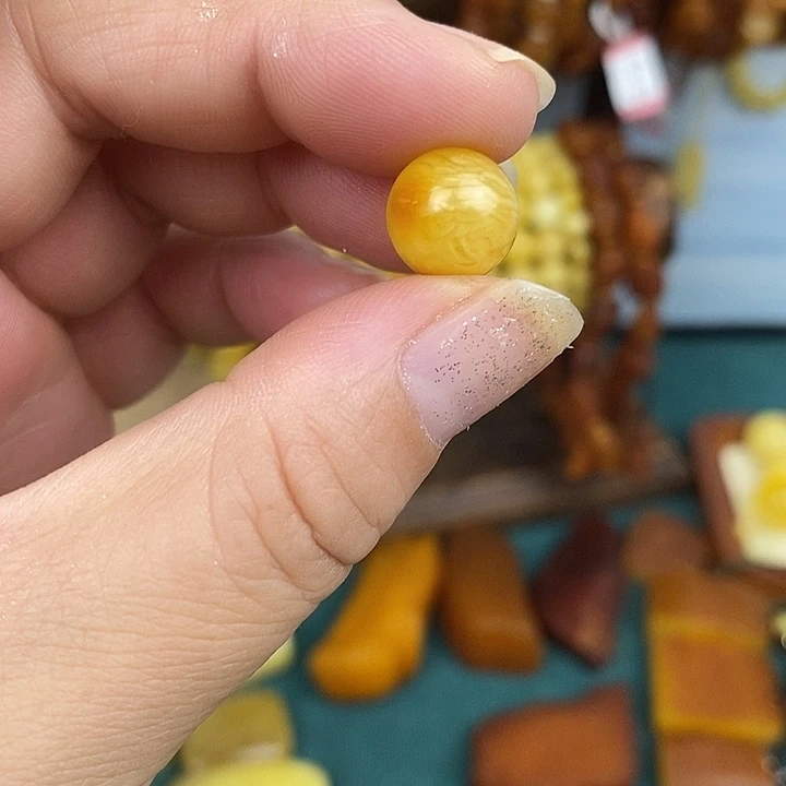 未镶嵌蜜蜡裸石钥匙扣