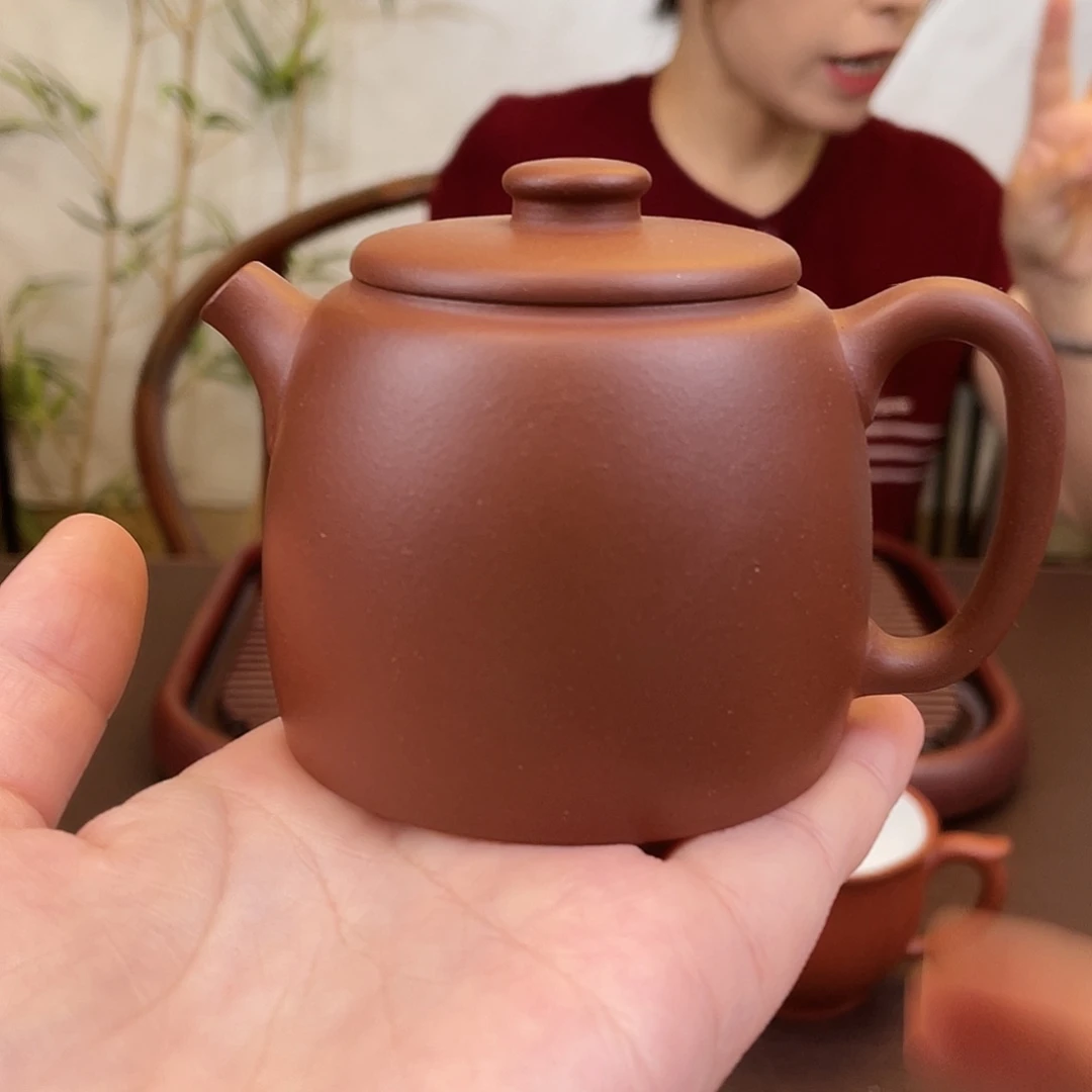 茶壶紫砂紫泥高巨轮170cc