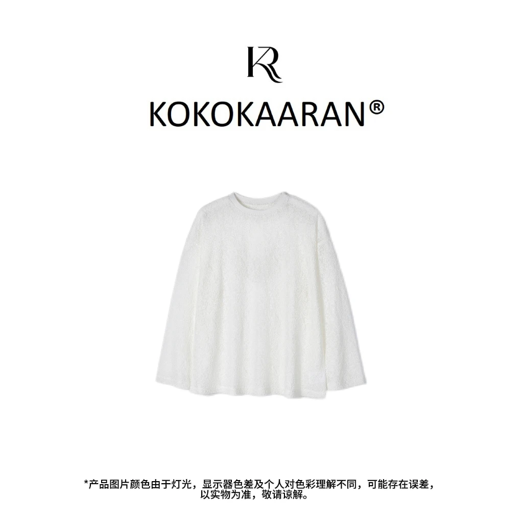 【羊毛腈纶混纺】镂空设计感女士T恤SH250664