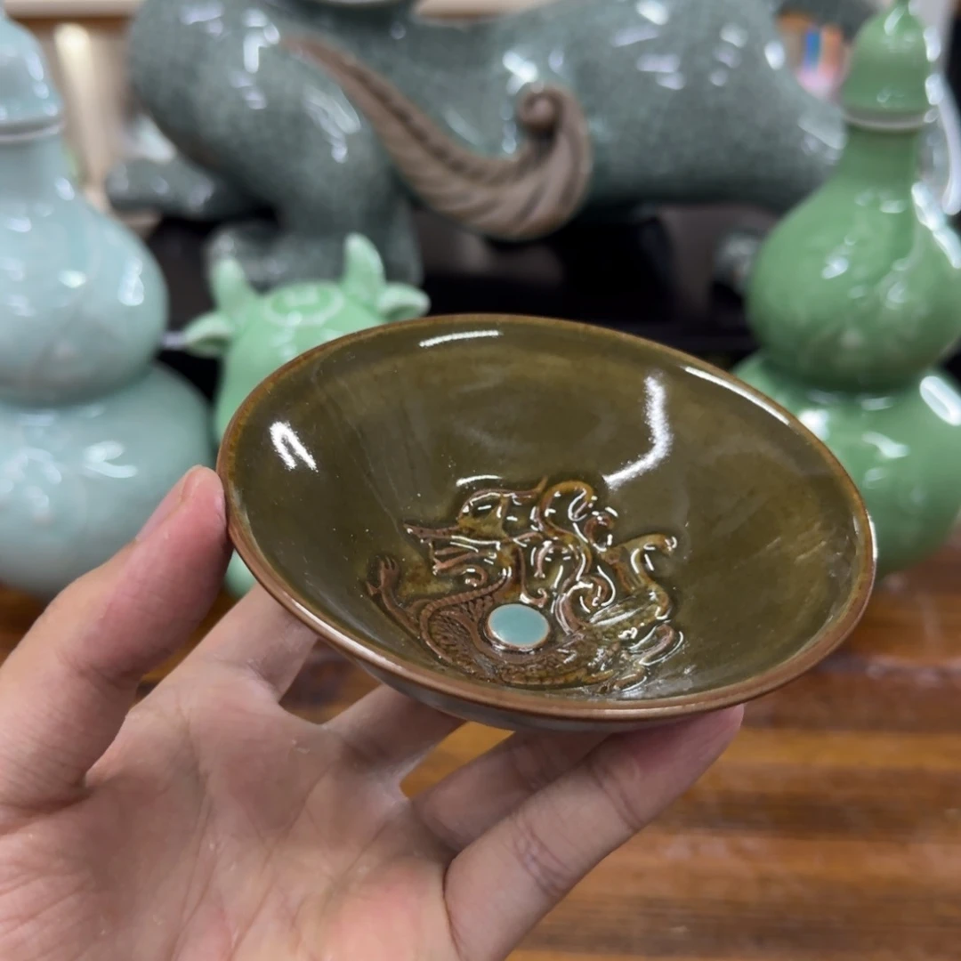 龙泉青瓷茶具微瑕6852青龙