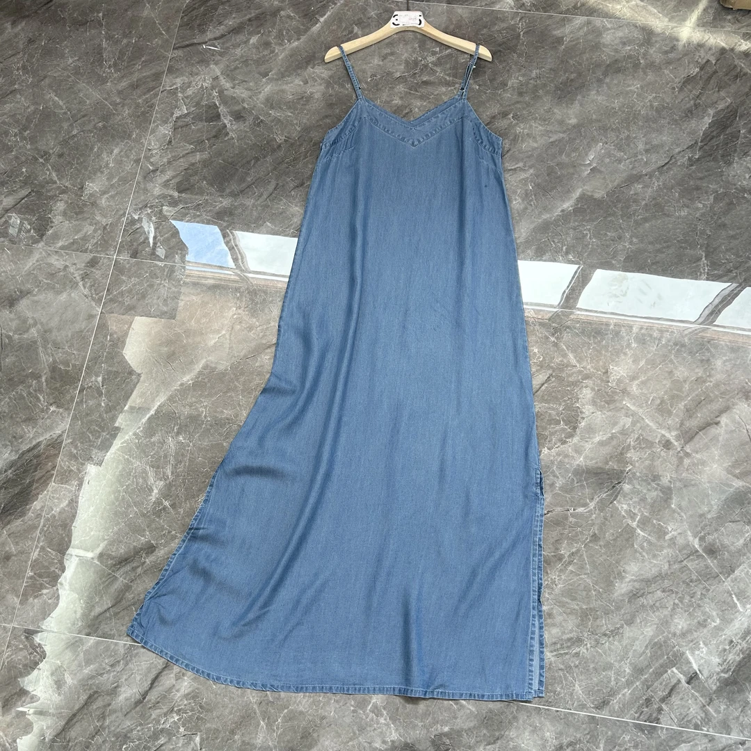 【ver原单】莱,赛尔侧开叉吊带长裙 时尚轻熟风连衣裙纯色