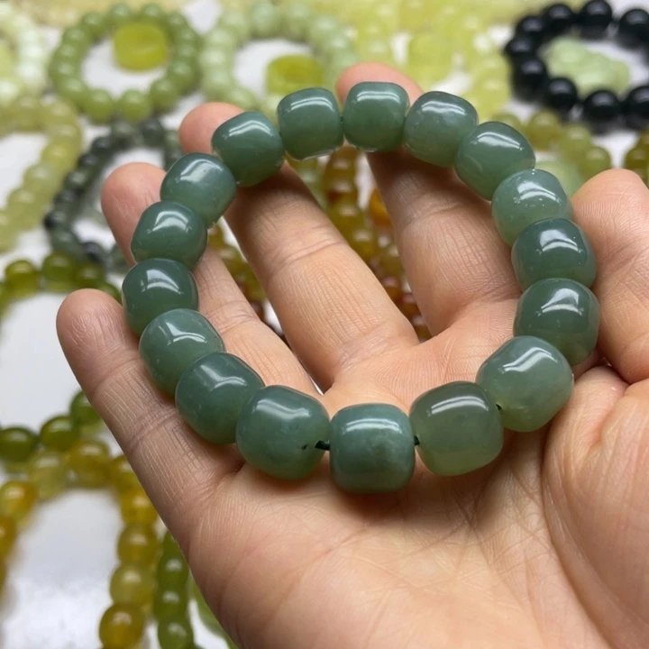 蛇纹石玉手串合金