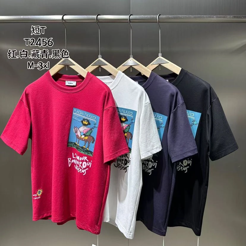 《黑色》小众设计时尚潮流短T-2456