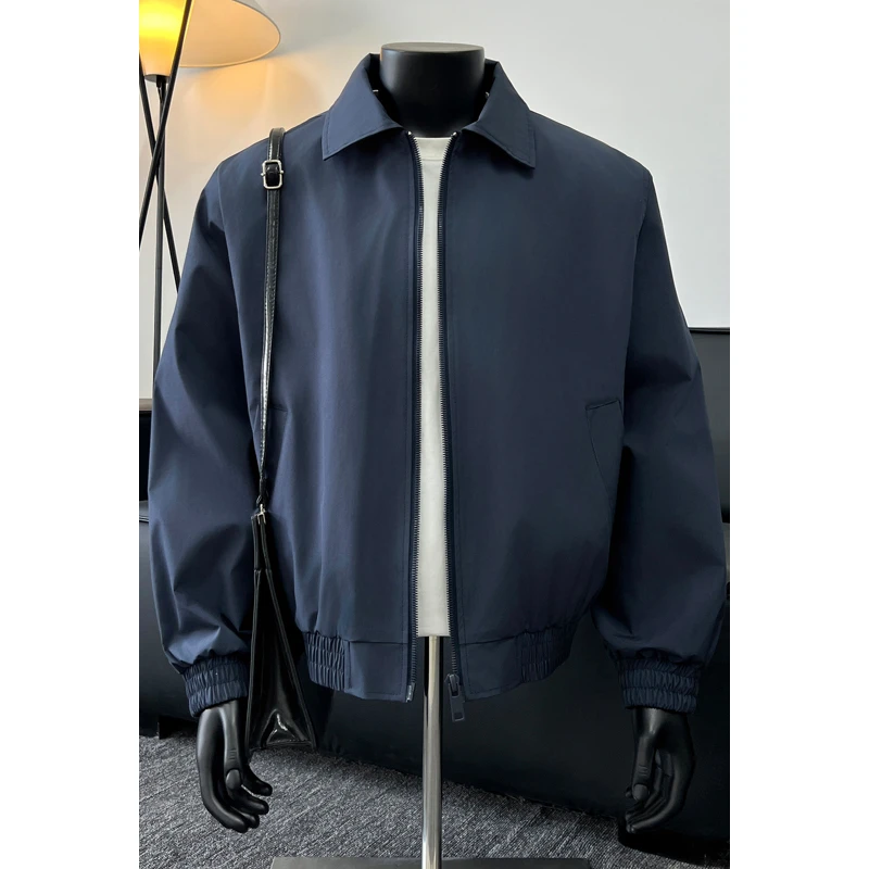 美式休闲cleanfit飞行员夹克男春秋新款美式高街痞帅翻领短款外套