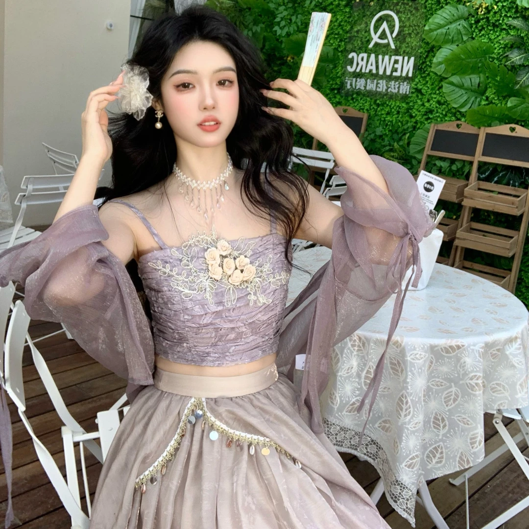 Blovelan幻海听蔷 仙气浪漫梦幻感宽松透气防晒开衫