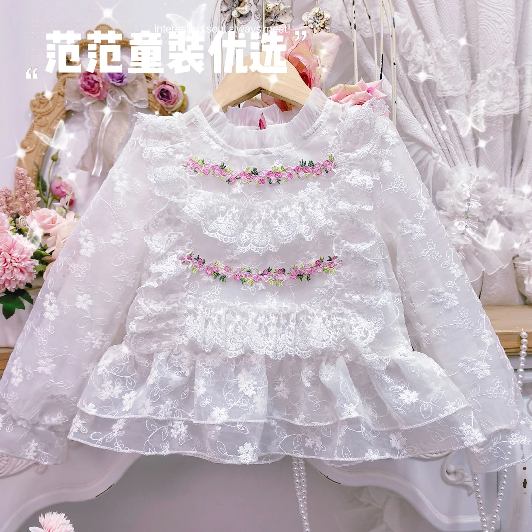 【范范童装优选】女童长袖娃娃领【小茉莉】春秋上衣8380