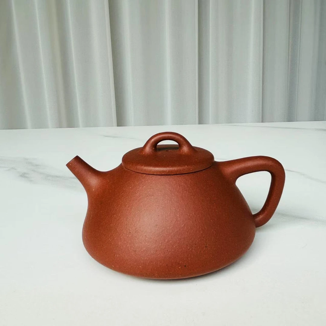 宜兴原矿清水泥紫砂壶精工半手工子冶石瓢壶家用泡茶壶茶具200ml