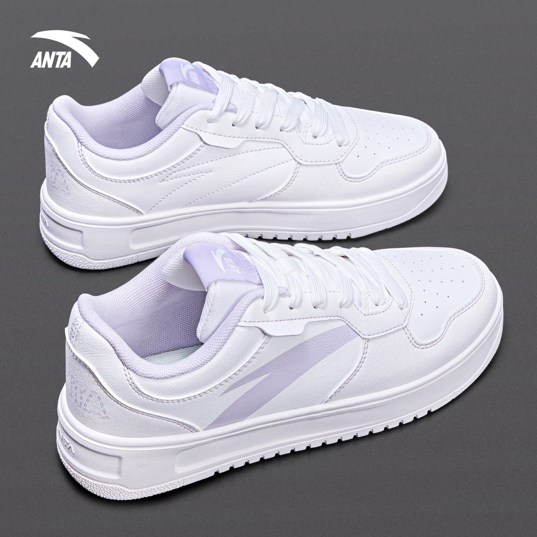 安踏女鞋板鞋女款小白鞋冬季新款爆款低帮厚底百搭旅游鞋休闲鞋子