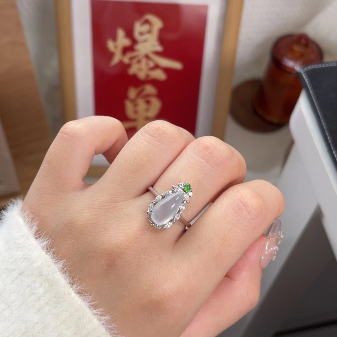 翡翠戒指银S925镶嵌145488