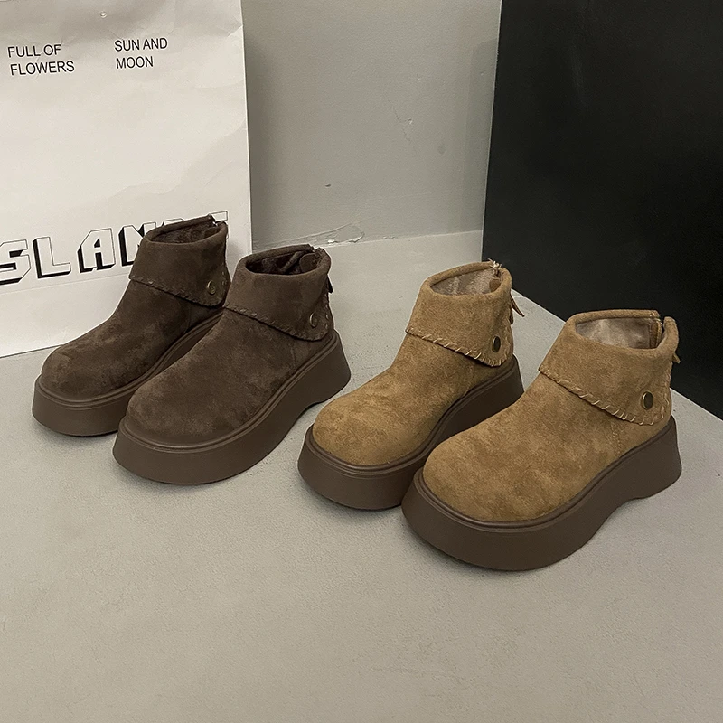 【品牌】复古厚底勃肯马丁靴女2025秋冬新款爆款时尚百搭短靴900