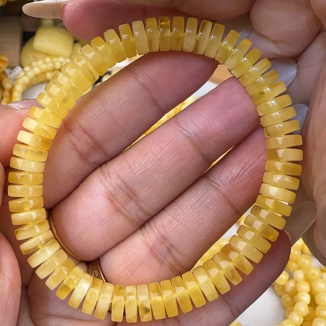 蜜蜡未镶嵌手链药片手串