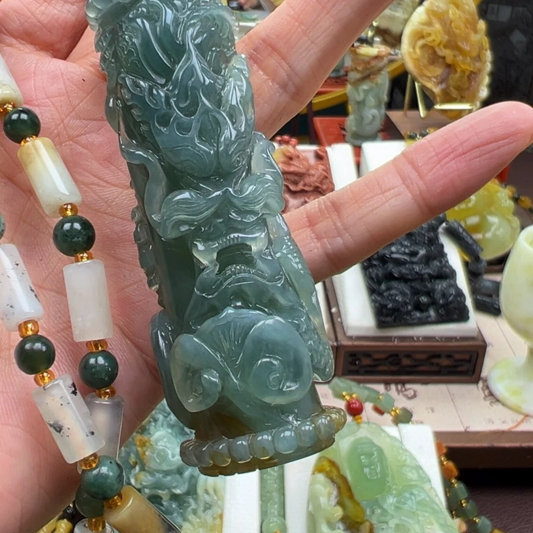 岫玉未镶嵌挂件挂件