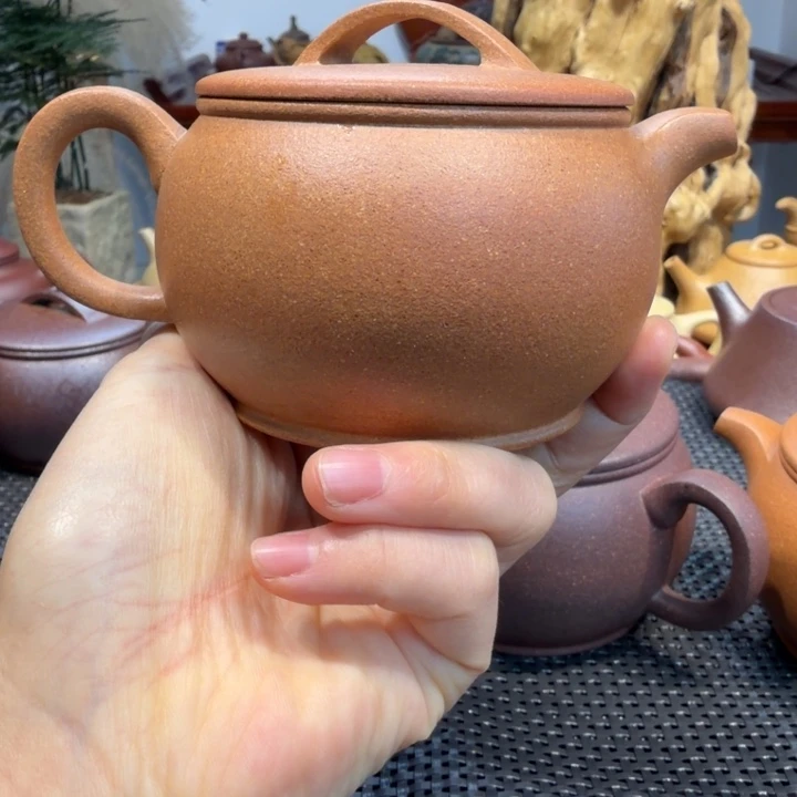 好***连紫砂茶壶冷金黄汉瓦240cc封釉