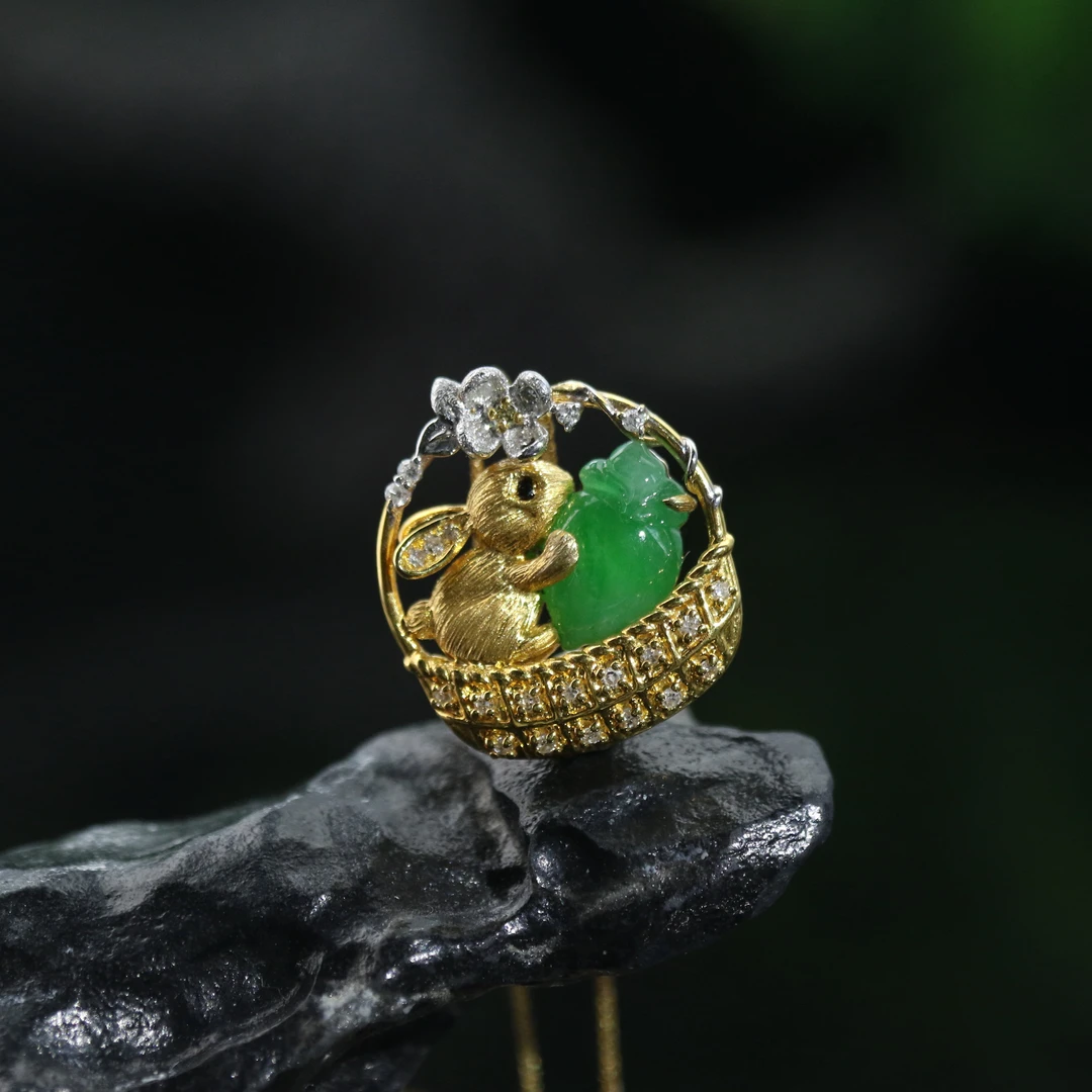 FC51天然缅甸翡翠A货18k吊坠/800329/保利厦门拍卖