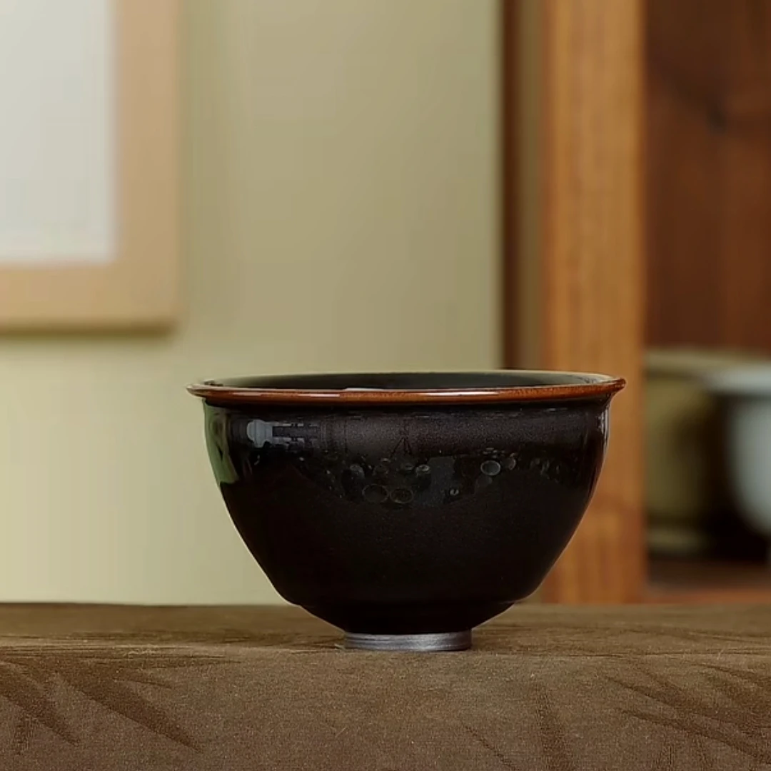 紫云盏神秘高贵紫厚胎厚釉润度感超高严卫恩龙泉青瓷