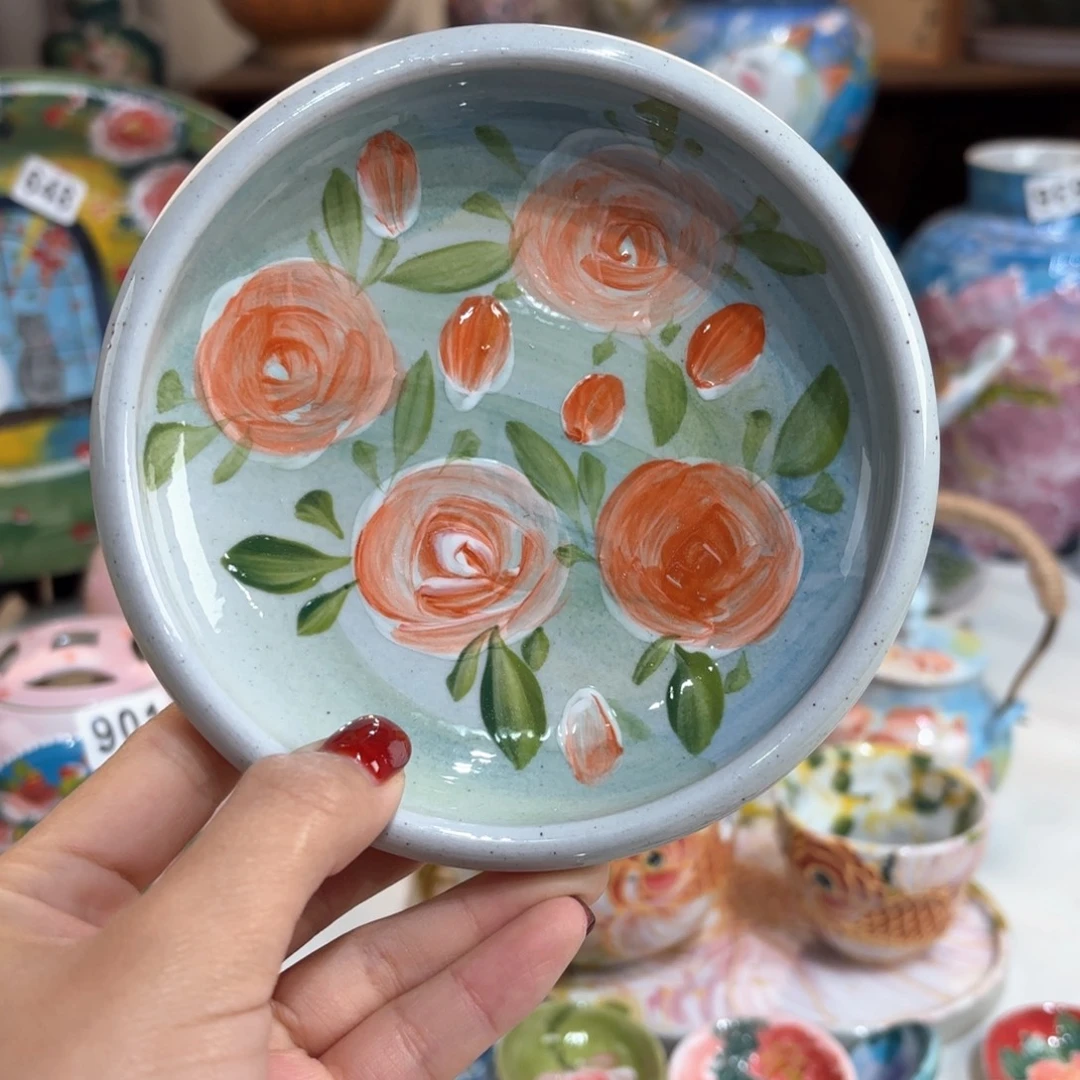 景德镇手绘高温釉下彩陶瓷茶具