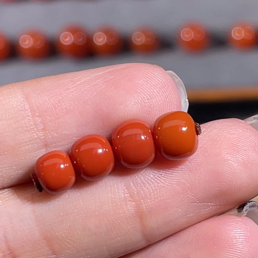 南红玛瑙未镶嵌老型套装5.6-6.6mm