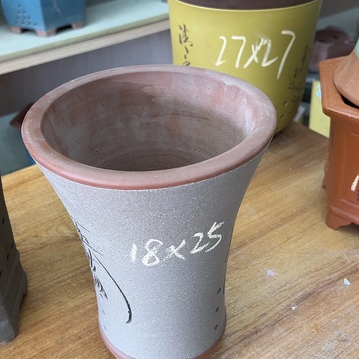 紫砂花盆，透气花盆