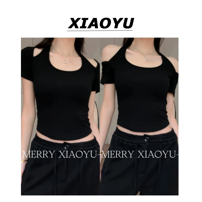 小鱼【迷失夏日】小众设计U领挂脖两穿上衣女夏气质纯欲显瘦T恤