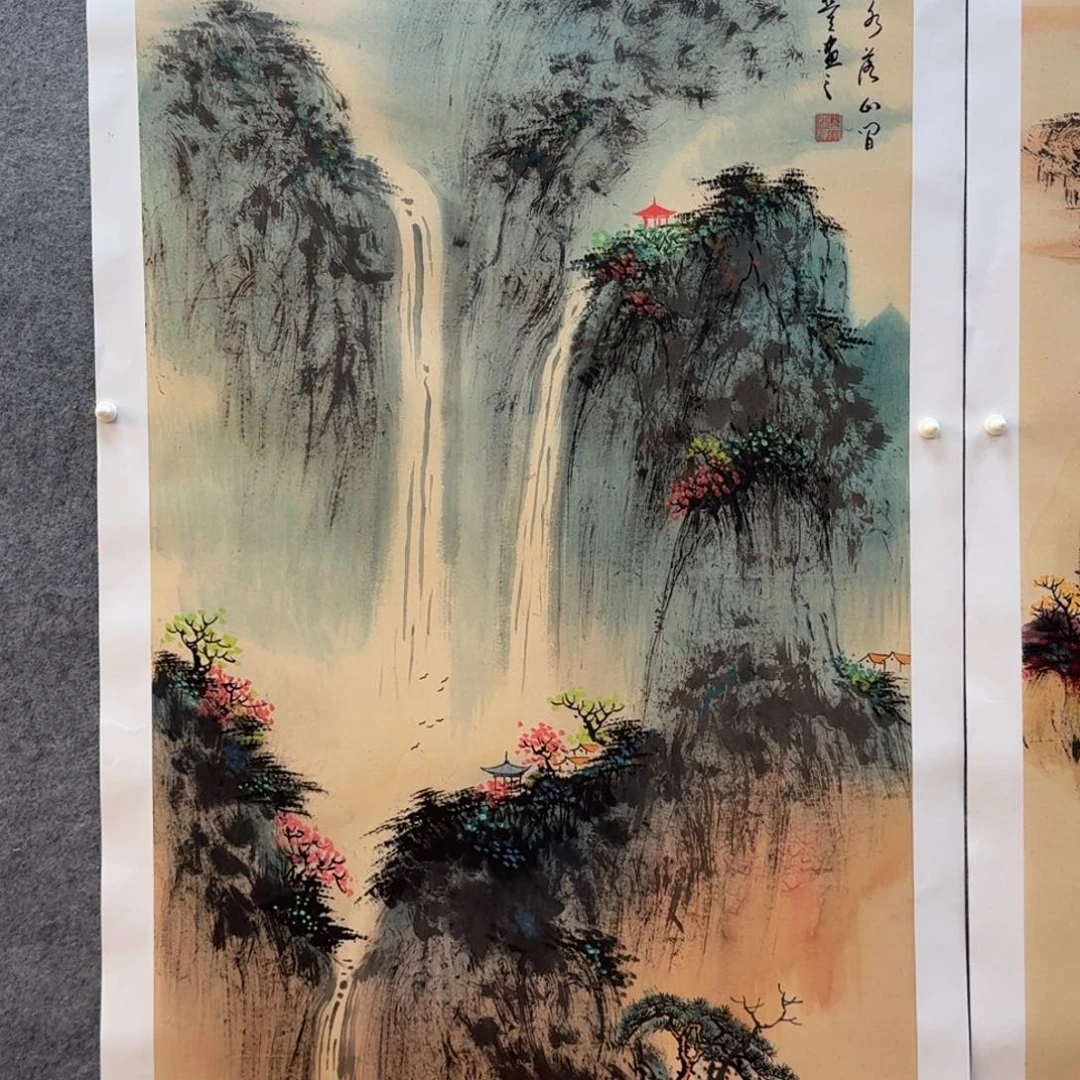 国画刘儒樵138x68尺寸