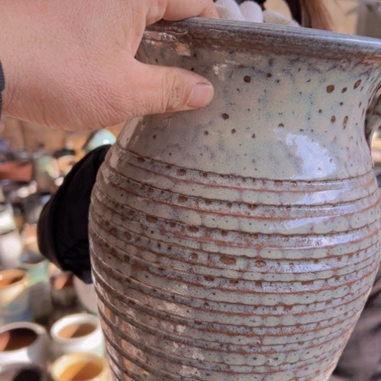 紫砂花盆高32口20。