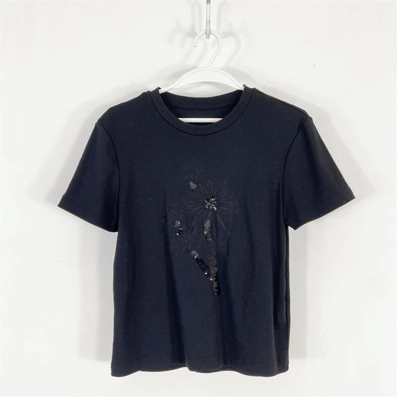 【77衣橱】KS0855精品女装上衣短袖T恤气质轻奢【红人上新】K