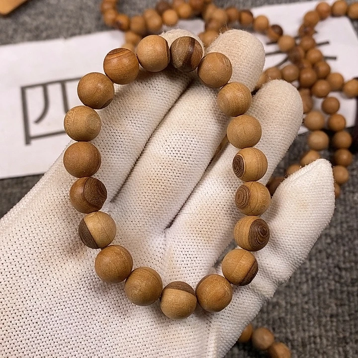 檀香木手串/手链老山檀香1.0/19瑕疵珠