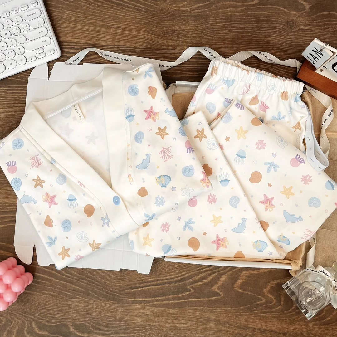 《纯棉带胸垫》孕妇是睡衣月子服产后哺乳睡衣孕妇喂奶家居服产妇