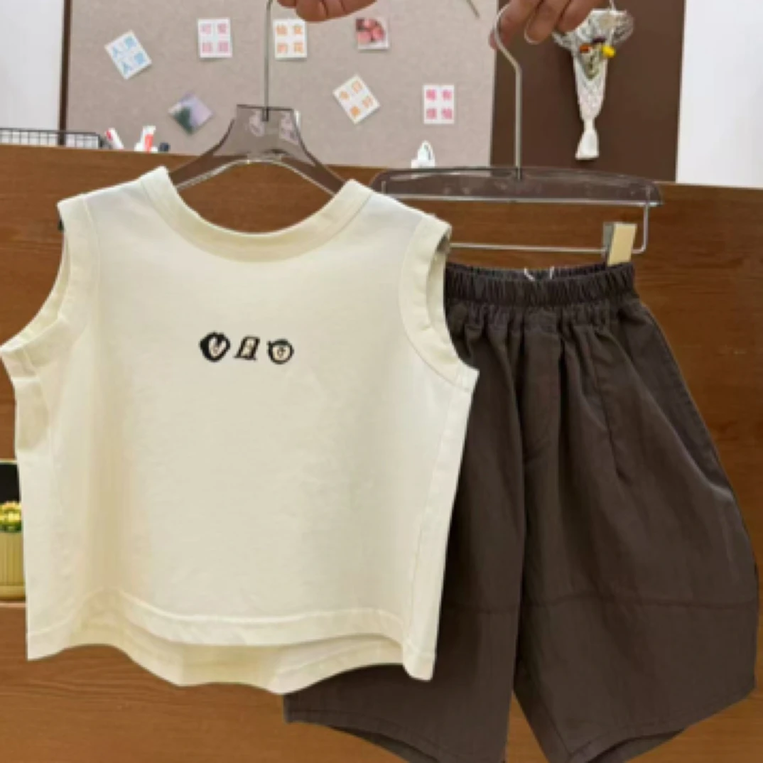 直播扣码 夏季薄款休闲韩版背心短裤