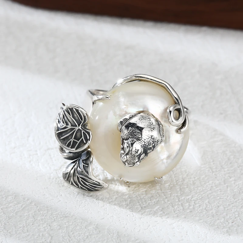 925银戒指 手工银戒指 男女同款开口戒指