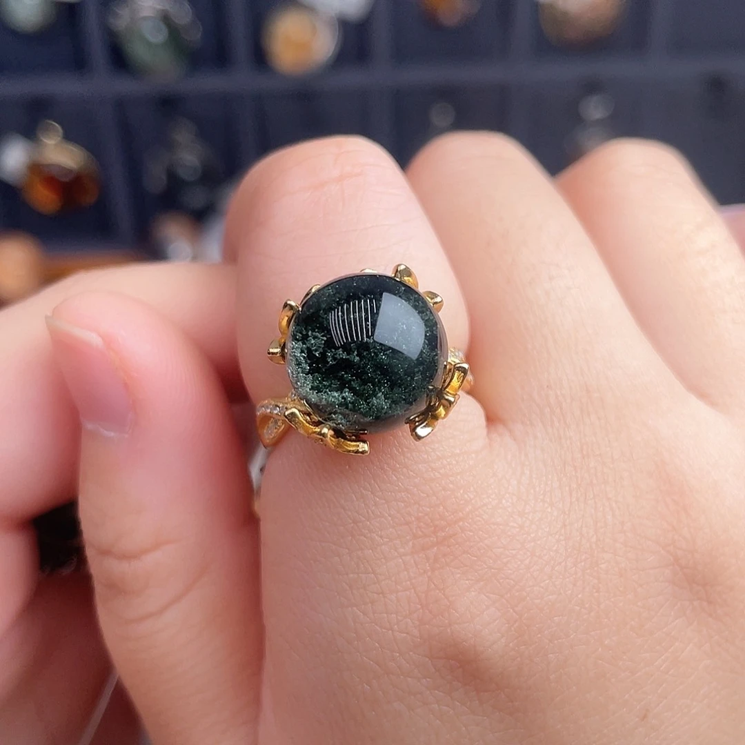 水晶戒指银S925镶嵌转***路