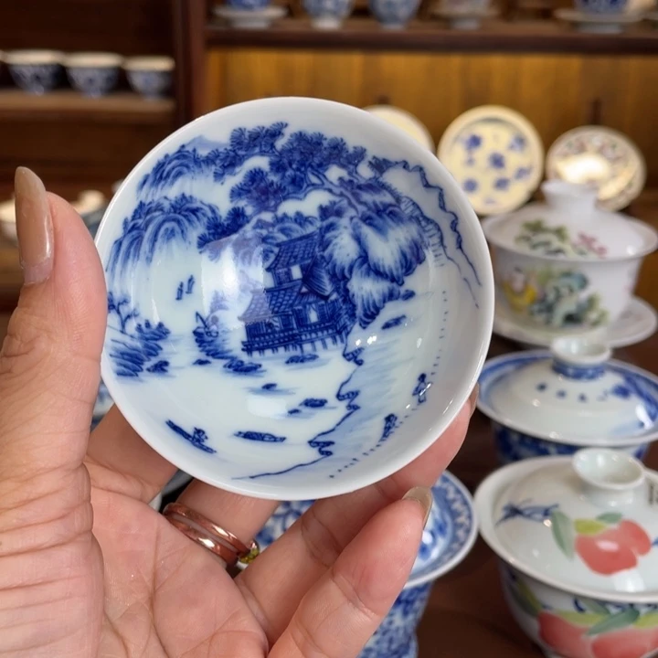 手工手绘山水普洱吧（微瑕）