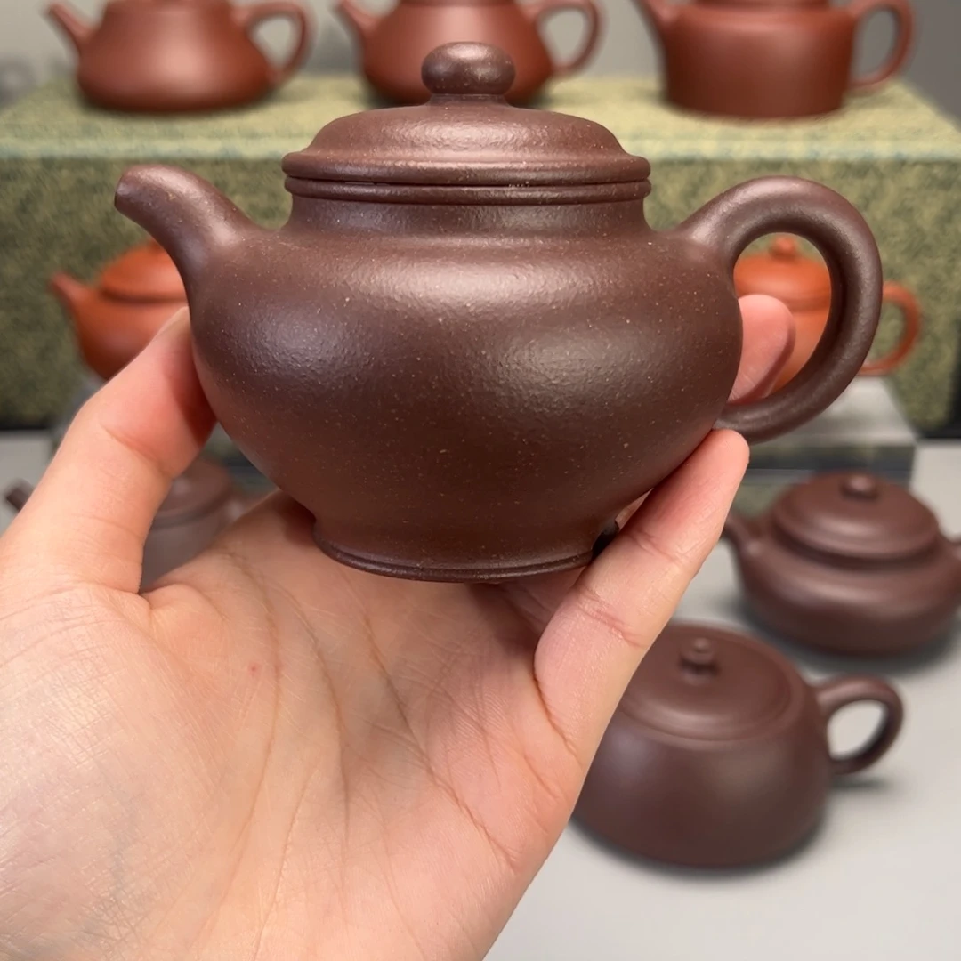 紫砂茶壶千禧紫泥掇只195cc