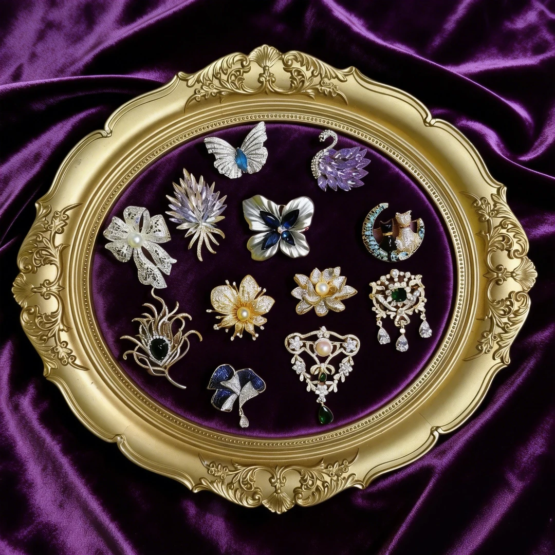 铜合金胸针 【高奢饰品一号合集】孤品青14..