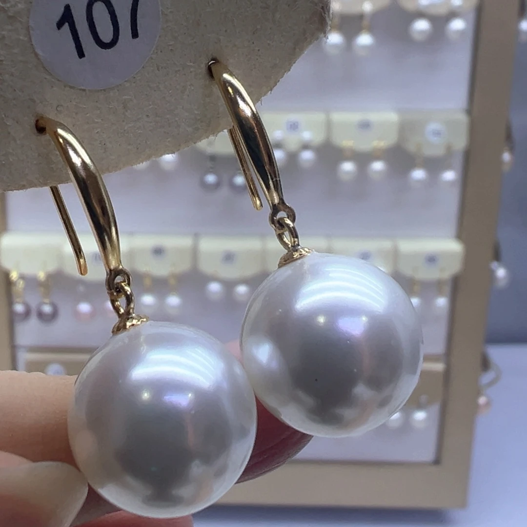 银S925镶嵌淡水珍珠耳饰