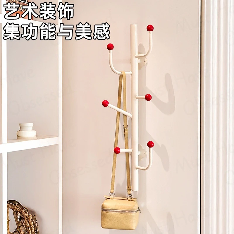荞芬多巴胺壁挂衣帽架家用轻奢立式衣服架高颜值简约加厚衣架