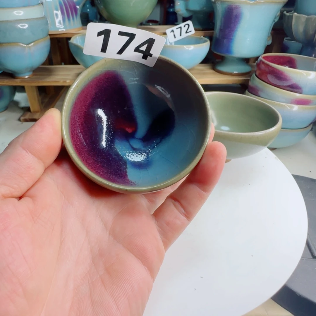 杯宋钧仿古鸡心碗