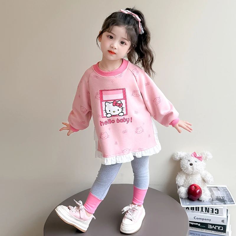 儿童春秋季套装2025新款女宝宝卡通休闲两件套女童网红洋气秋装潮