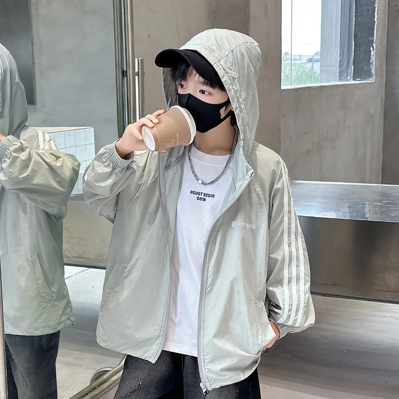 儿童装男童夏装薄款防晒衣外套2025新款夏季中大童冰丝透气防晒服