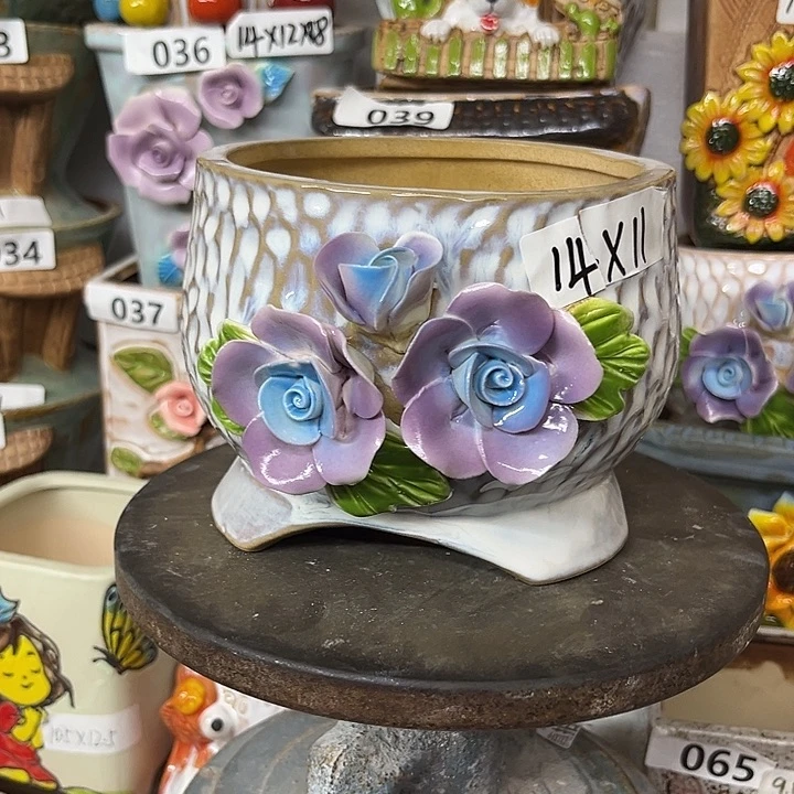 粗陶材质多肉花盆