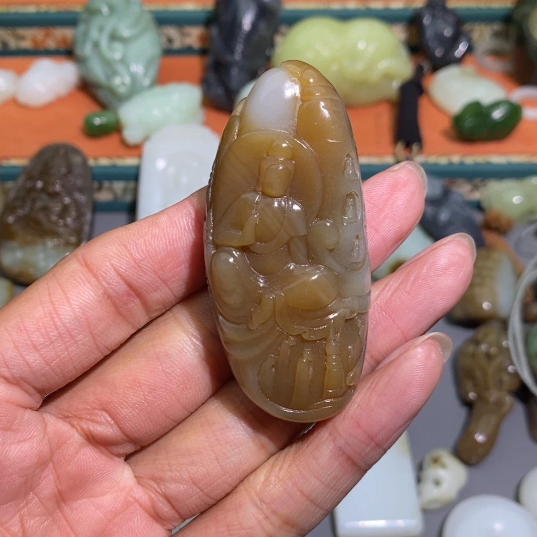 和田玉未镶嵌挂件