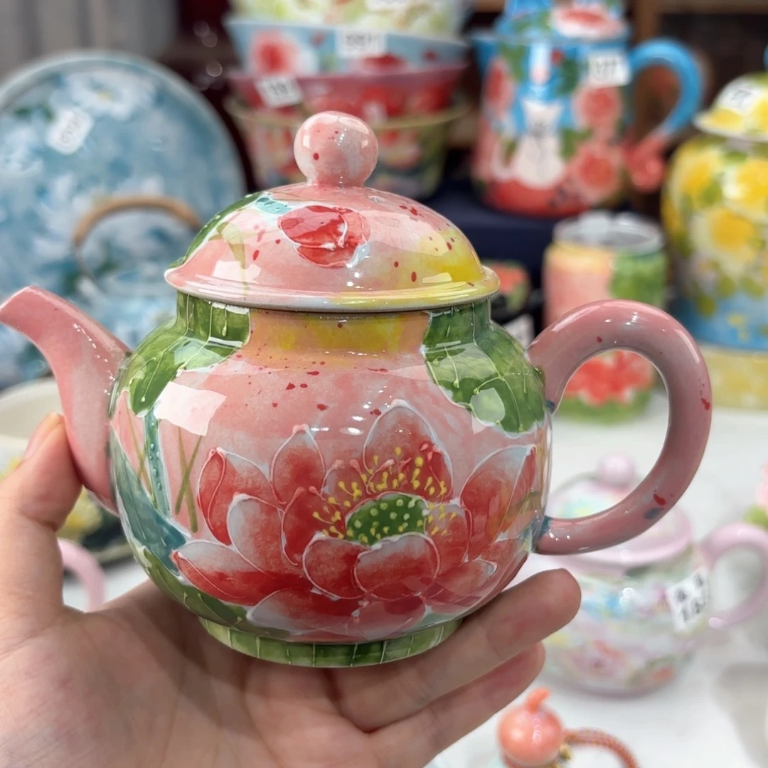 景德镇手绘高温釉下彩陶瓷茶具