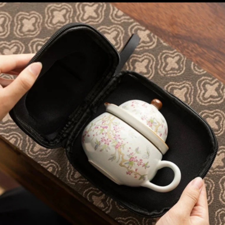 【闪购商品】瓷制品S086紫藤花茶咖杯