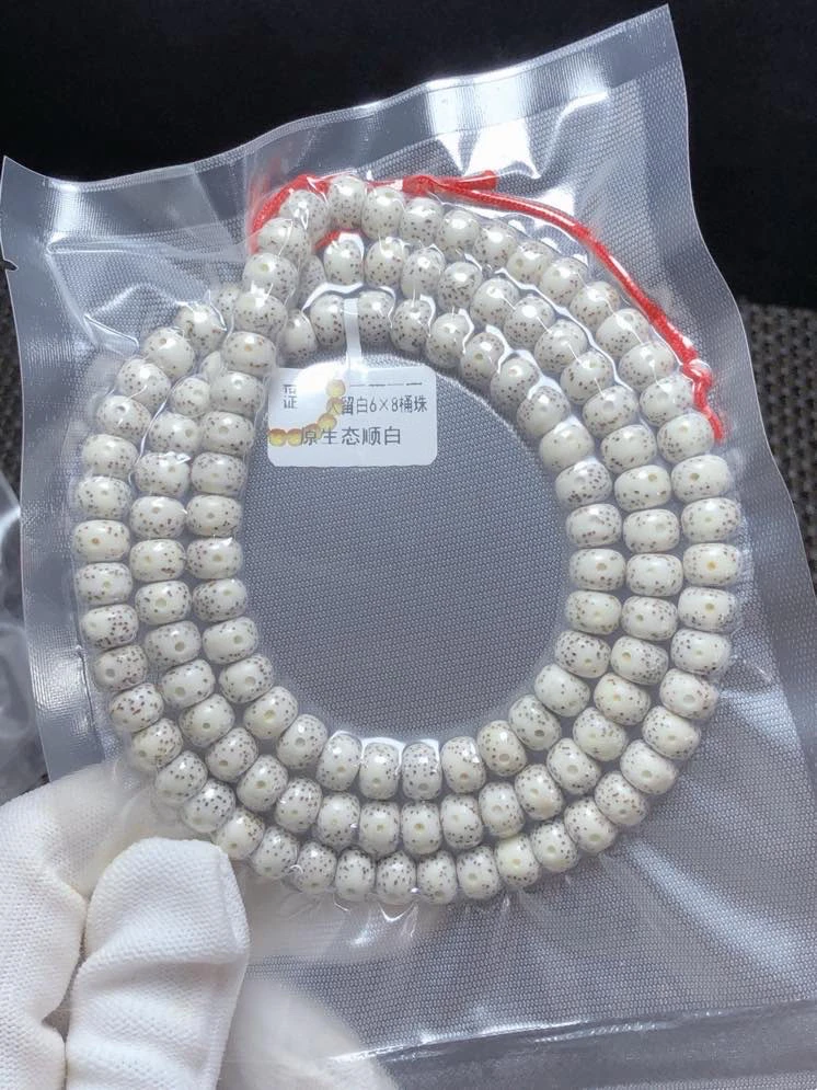 星月菩提原生态藏式桶珠尺寸6/8，高油高密易变色