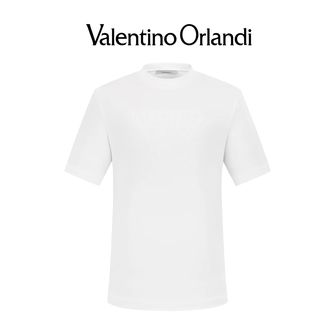 男士秋冬A版时尚简约刺绣钢印字母logo短袖T恤白色上衣1VT252567